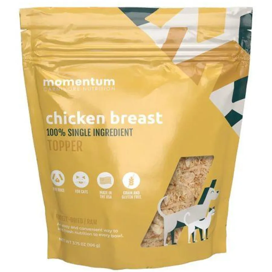 Hot Momentum Carnivore … Momentum Carnivore Nutrition Chicken Breast Dog & Cat Food Topper, 3.75-oz