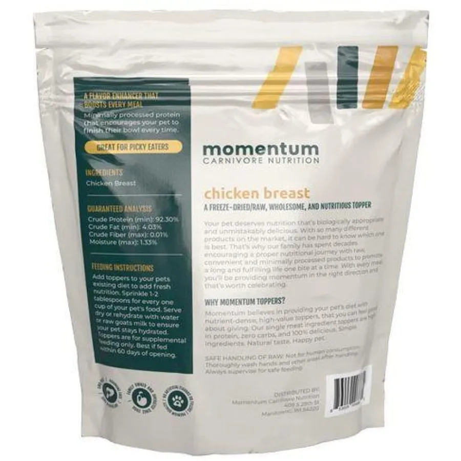 Hot Momentum Carnivore … Momentum Carnivore Nutrition Chicken Breast Dog & Cat Food Topper, 3.75-oz