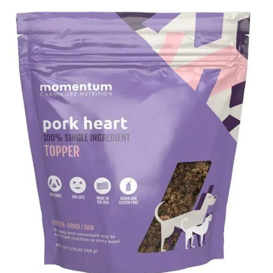 New Momentum Carnivore … Momentum Carnivore Nutrition Pork Heart Dog & Cat Food Topper, 3.75-oz