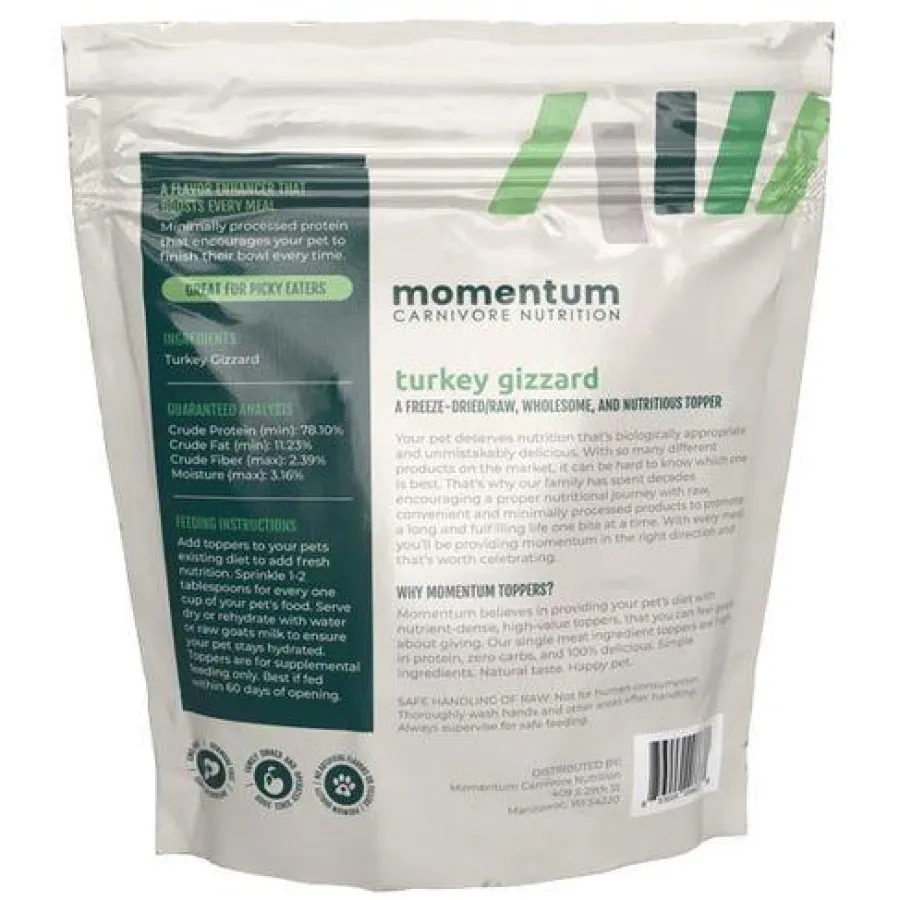 Flash Sale Momentum Carnivore … Momentum Carnivore Nutrition Turkey Gizzard Dog & Cat Food Topper, 3.75-oz