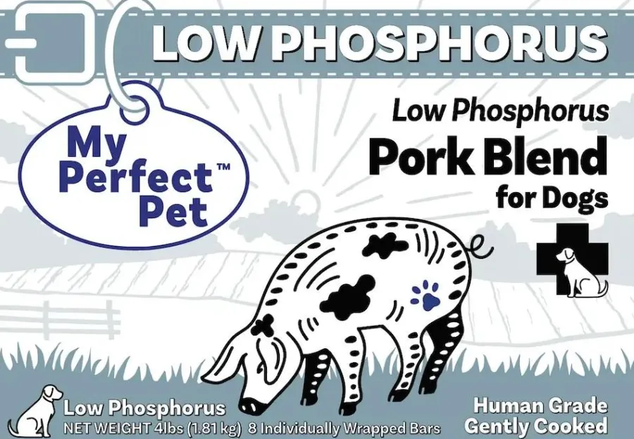 Outlet My Perfect Pet Low Phosphorus Pork Frozen Dog Food, 4-lb