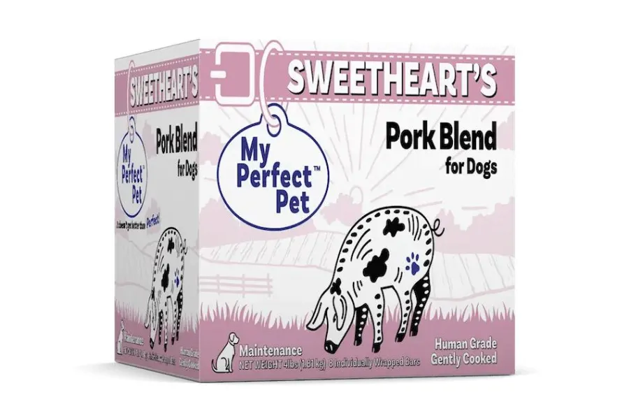 New My Perfect Pet Sweetheart’s Pork Frozen Dog Food, 4-lb