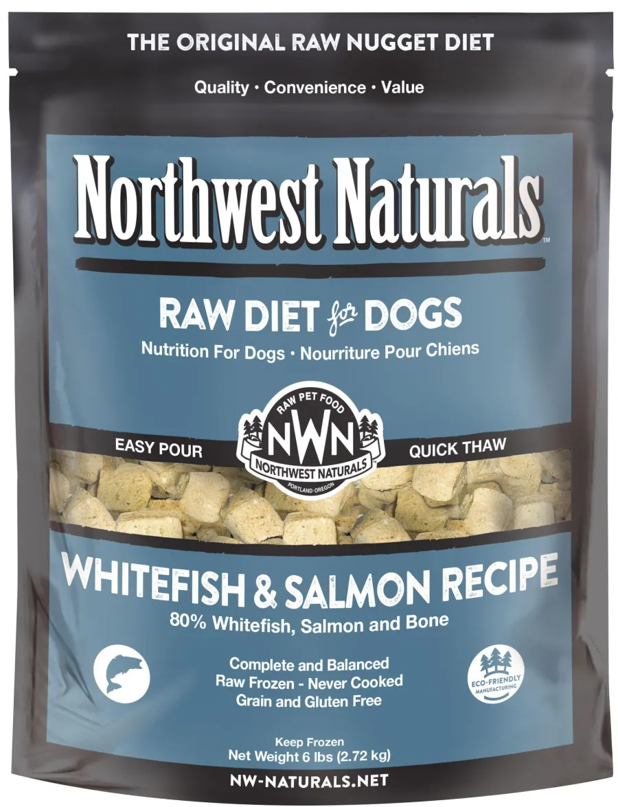 Online Northwest Naturals Raw Diet Grain-Free Whitefish & Salmon Nuggets Raw Frozen Dog Food, 6-lb