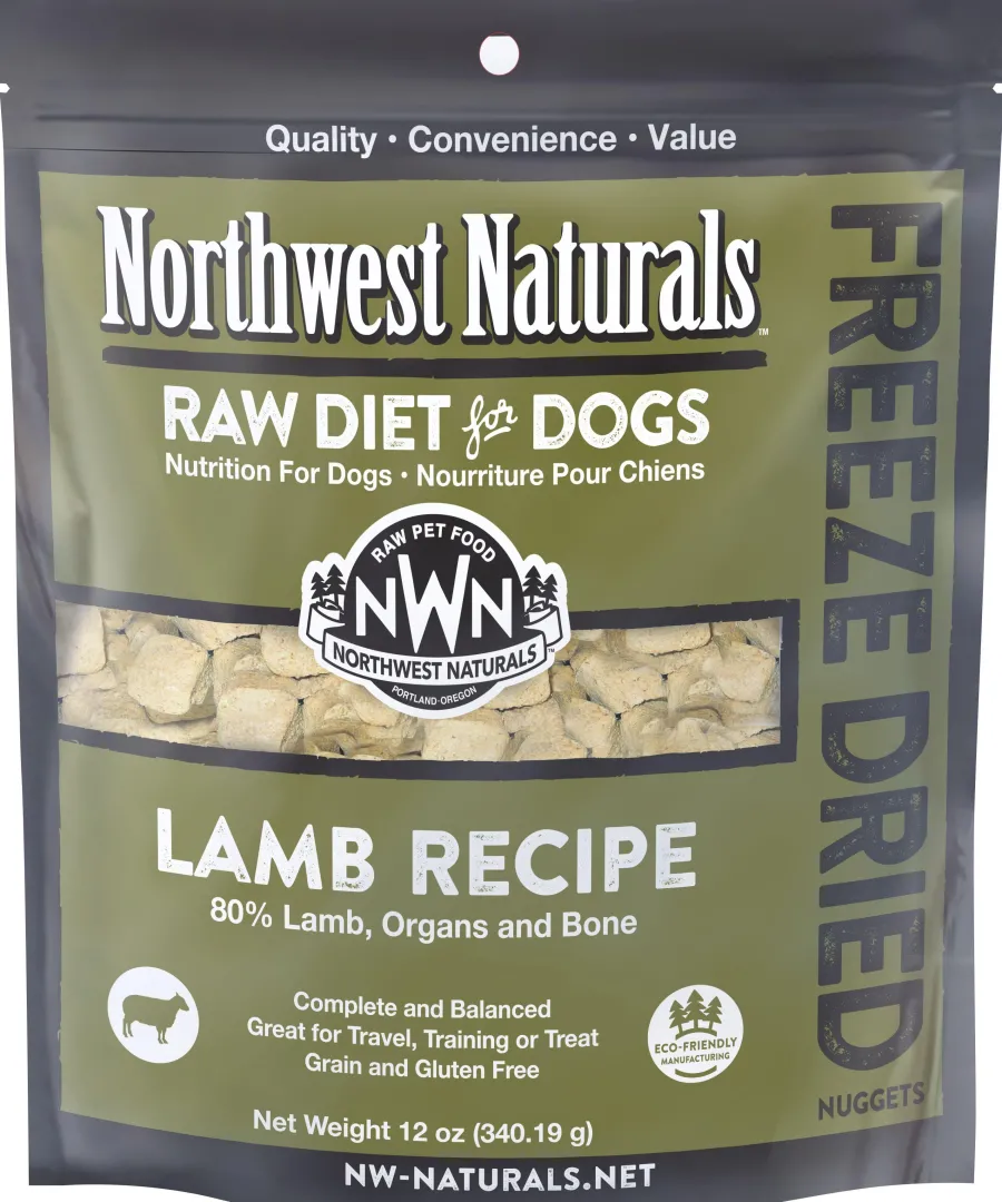 Best Northwest Naturals Raw Diet Lamb Nuggets Freeze-Dried Dog Food, 12-oz