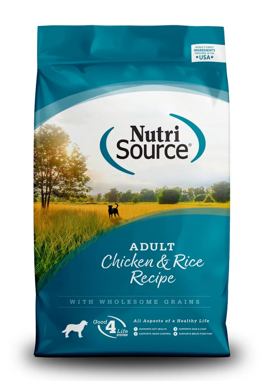 Best Sale NutriSource Adult Chicken & Rice with Wholesome Grains Dry Dog Food, 4-lb