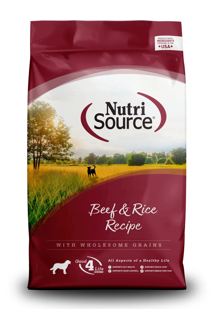 Best NutriSource Beef & Brown Rice with Wholesome Grains Dry Dog Food, 5-lb (**)