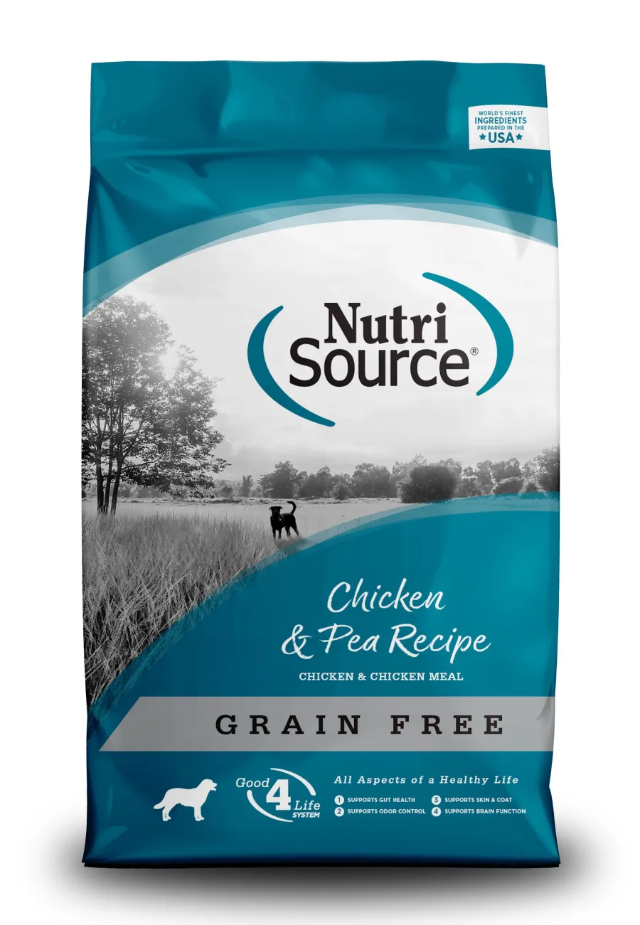 Cheap NutriSource Chicken & Peas Grain-Free Dry Dog Food, 5-lb (**)