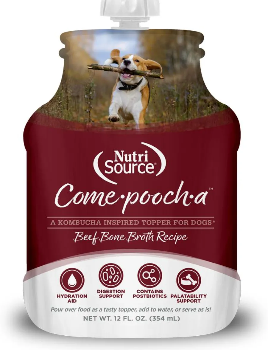 Best NutriSource Come-Pooch-A Beef Bone Broth Dog Food Topper, 12-oz