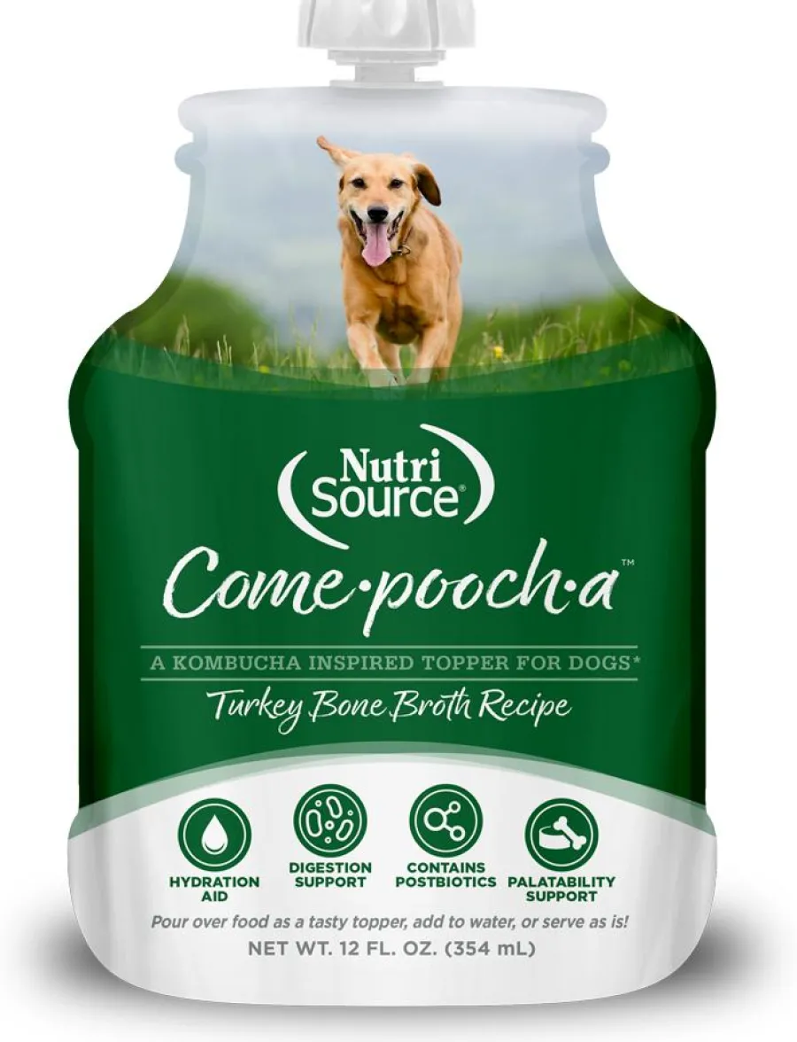 Store NutriSource Come-Pooch-A Turkey Bone Broth Dog Food Topper, 12-oz