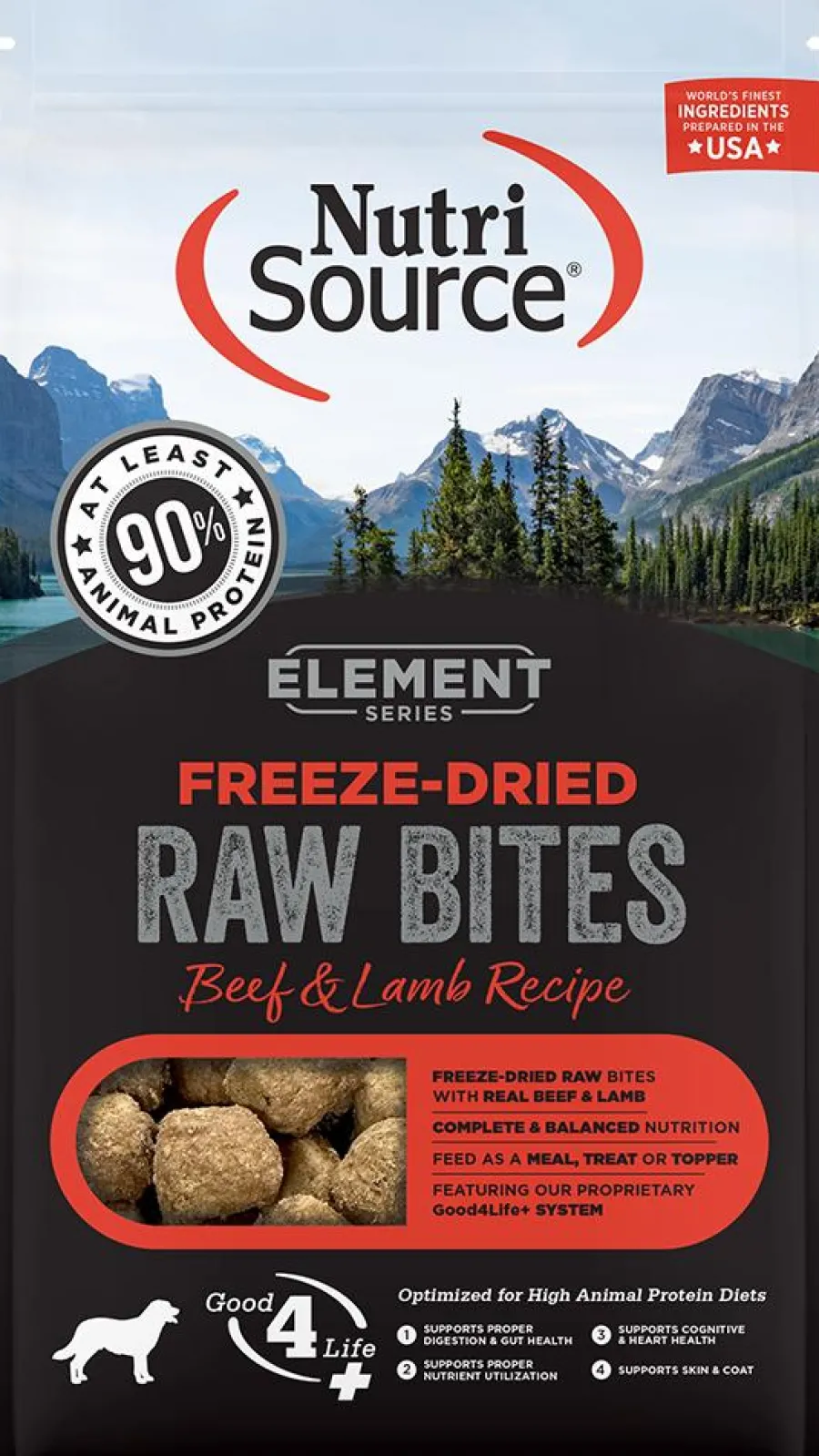 Store NutriSource Element Series Beef & Lamb Raw Bites Freeze-Dried Dog Food, 2.5-oz