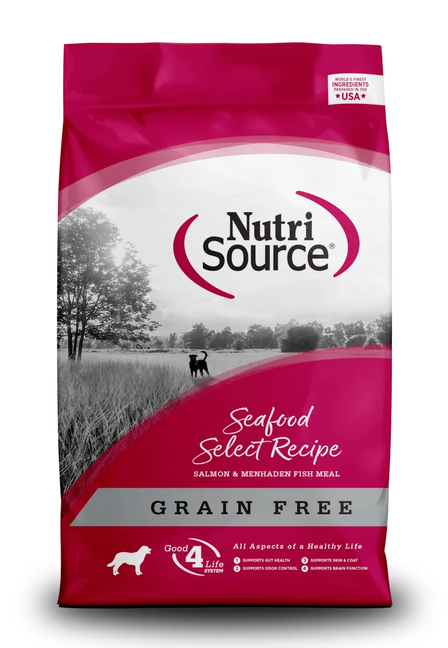 Best NutriSource Seafood Select Grain-Free Dry Dog Food, 4-lb