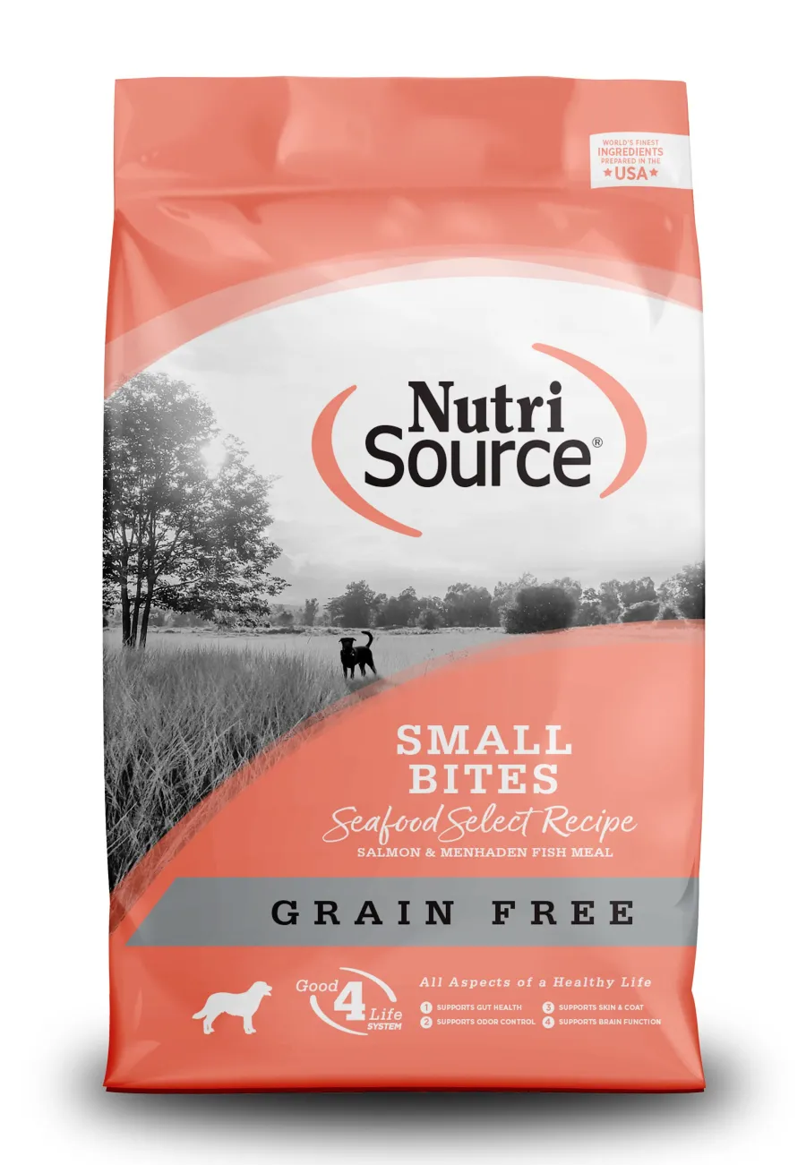 Shop NutriSource Small Bites Seafood Select Grain-Free Dry Dog Food, 4-lb