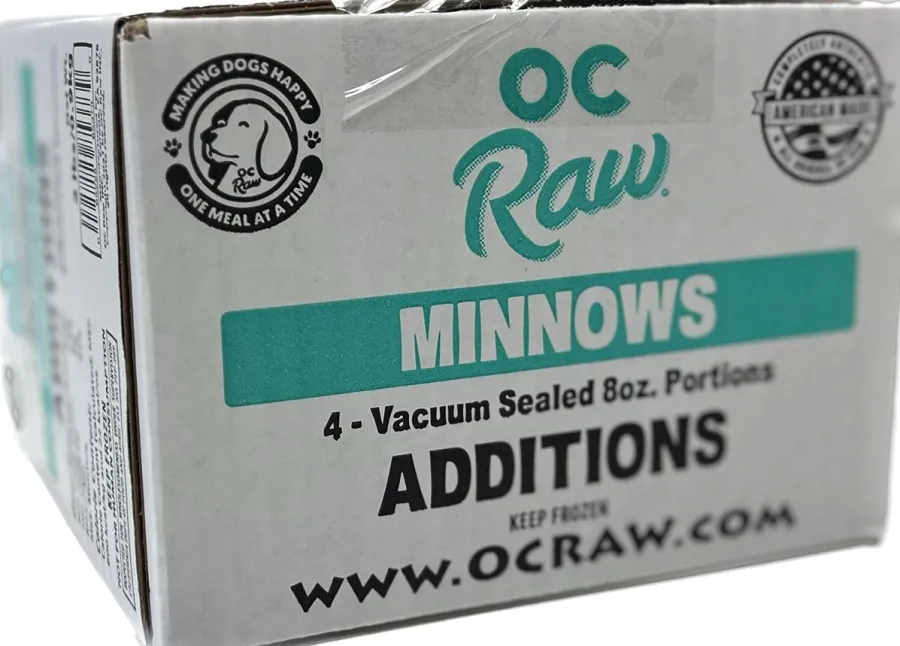 New OC Raw Additions Minnows Frozen Dog Food, 2-lb