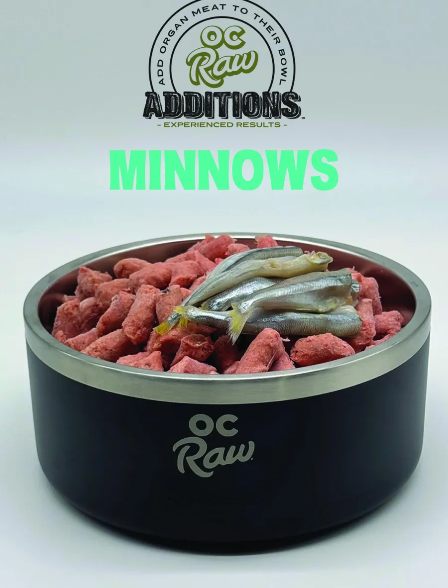 New OC Raw Additions Minnows Frozen Dog Food, 2-lb