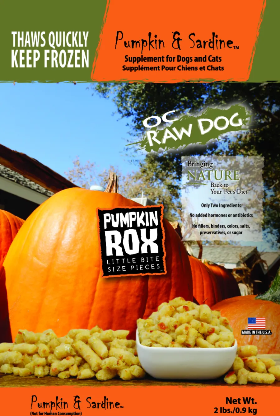 Best OC Raw Dog Pumpkin & Sardine Rox Dog & Cat Supplement, 2-lb