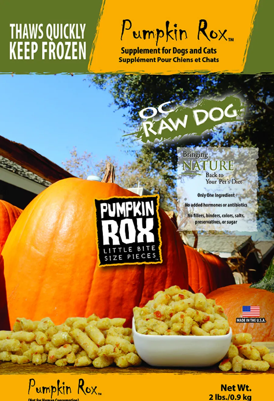Best Sale OC Raw Dog Pumpkin Rox Dog & Cat Supplement, 2-lb