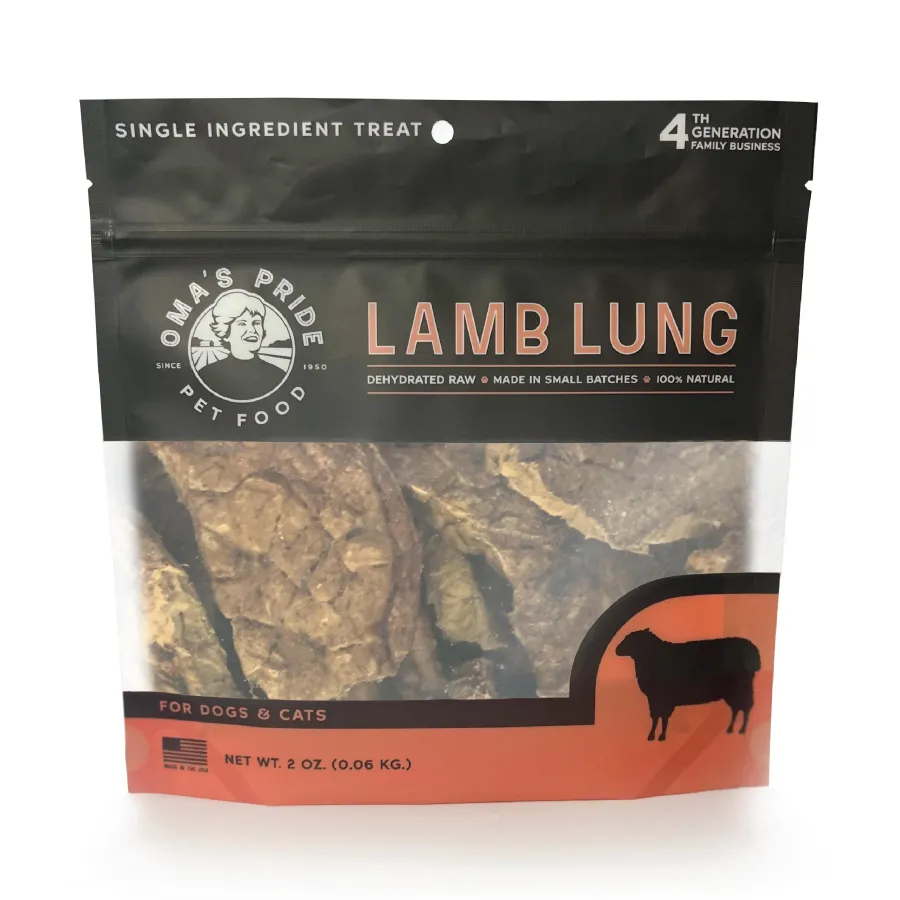 Fashion Oma's Pride Lamb Lung Dog & Cat Treats, 2-oz