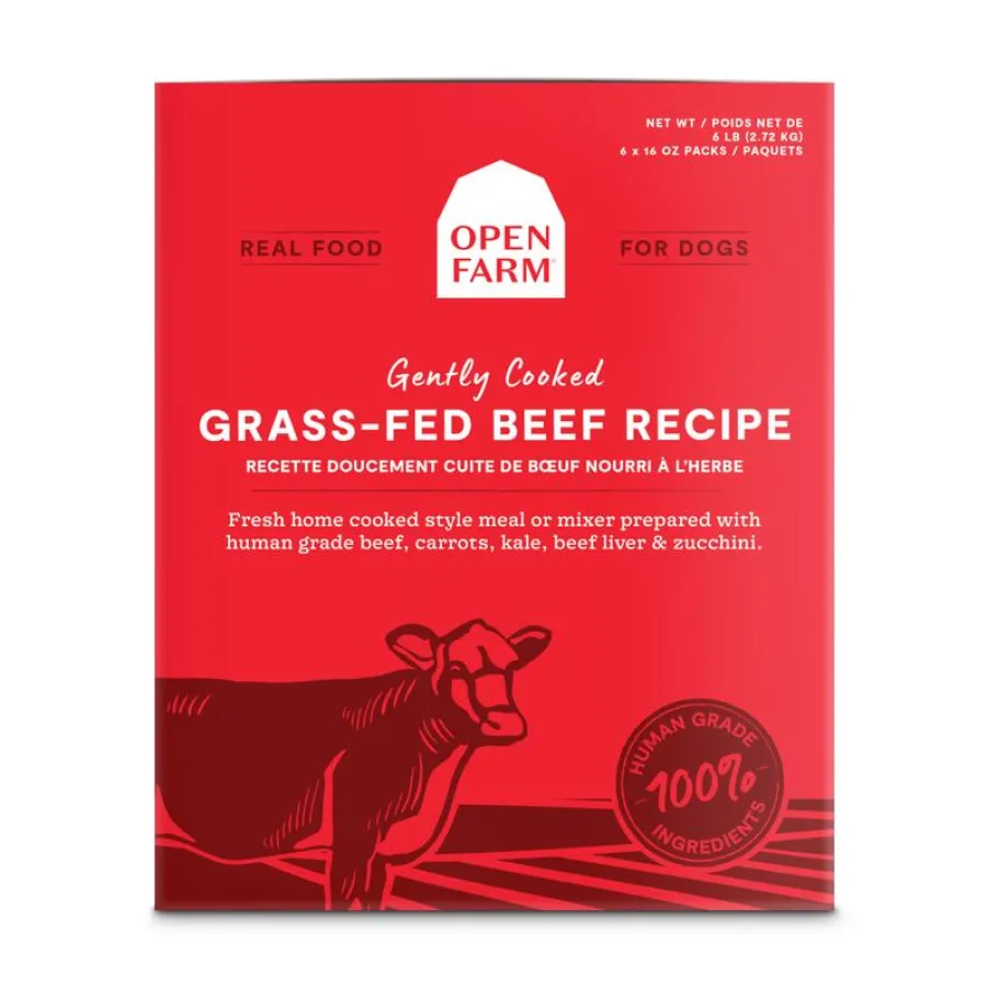 Cheap Open Farm Gently Cooked Grass-Fed Beef Recipe Frozen Dog Food, 6-lb
