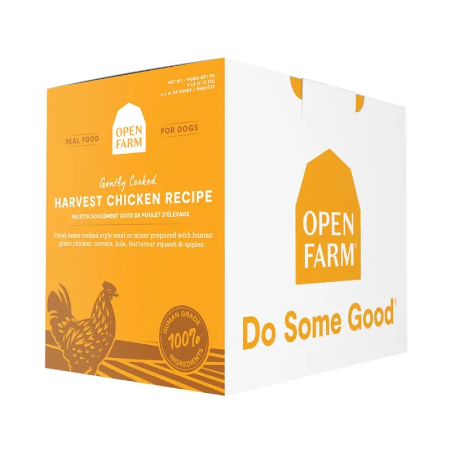 Clearance Open Farm Gently Cooked Harvest Chicken Recipe Frozen Dog Food, 6-lb