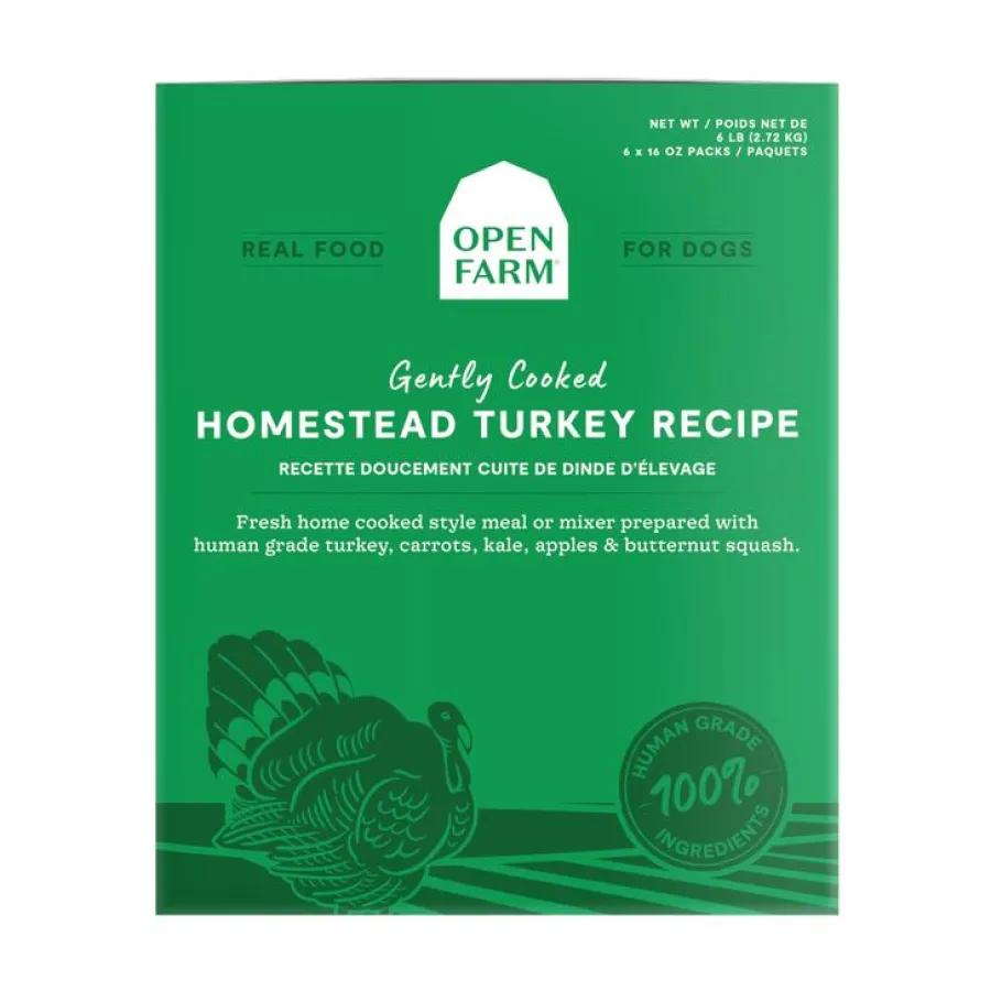 Shop Open Farm Gently Cooked Homestead Turkey Recipe Frozen Dog Food, 6-lb