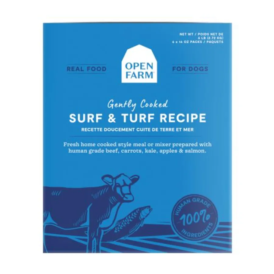 Flash Sale Open Farm Gently Cooked Surf & Turf Recipe Frozen Dog Food, 6-lb