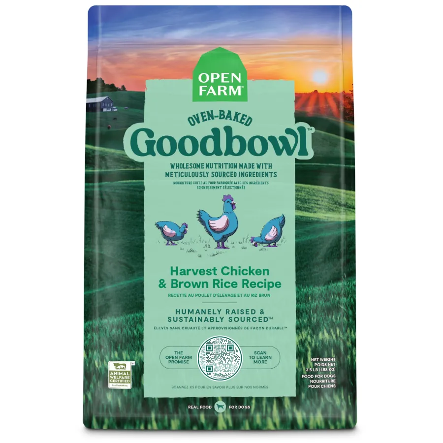 Online Open Farm Goodbowl Harvest Chicken & Brown Rice Dry Dog Food, 3.5-lb