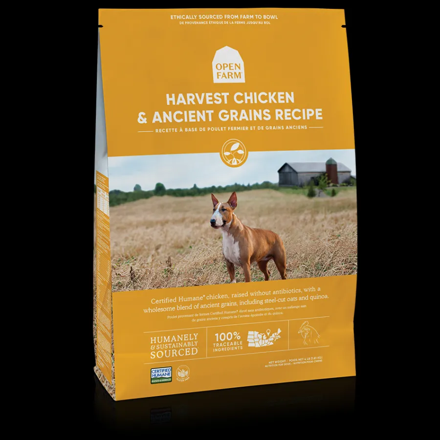 Clearance Open Farm Harvest Chicken & Ancient Grains Recipe Dry Dog Food, 4-lb