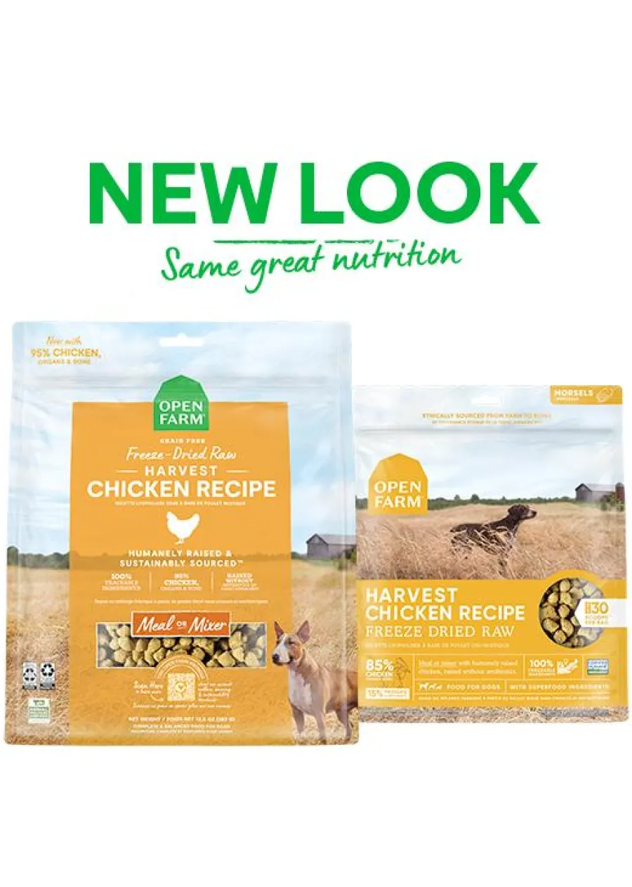 Cheap Open Farm Harvest Chicken Recipe Freeze-Dried Raw Dog Food, 13.5-oz
