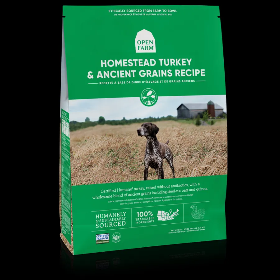 Best Open Farm Homestead Turkey & Ancient Grains Recipe Dry Dog Food, 22-lb