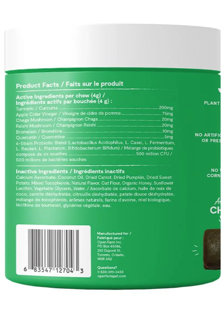 Discount Open Farm Immune Chews Dog Supplement, 90-count