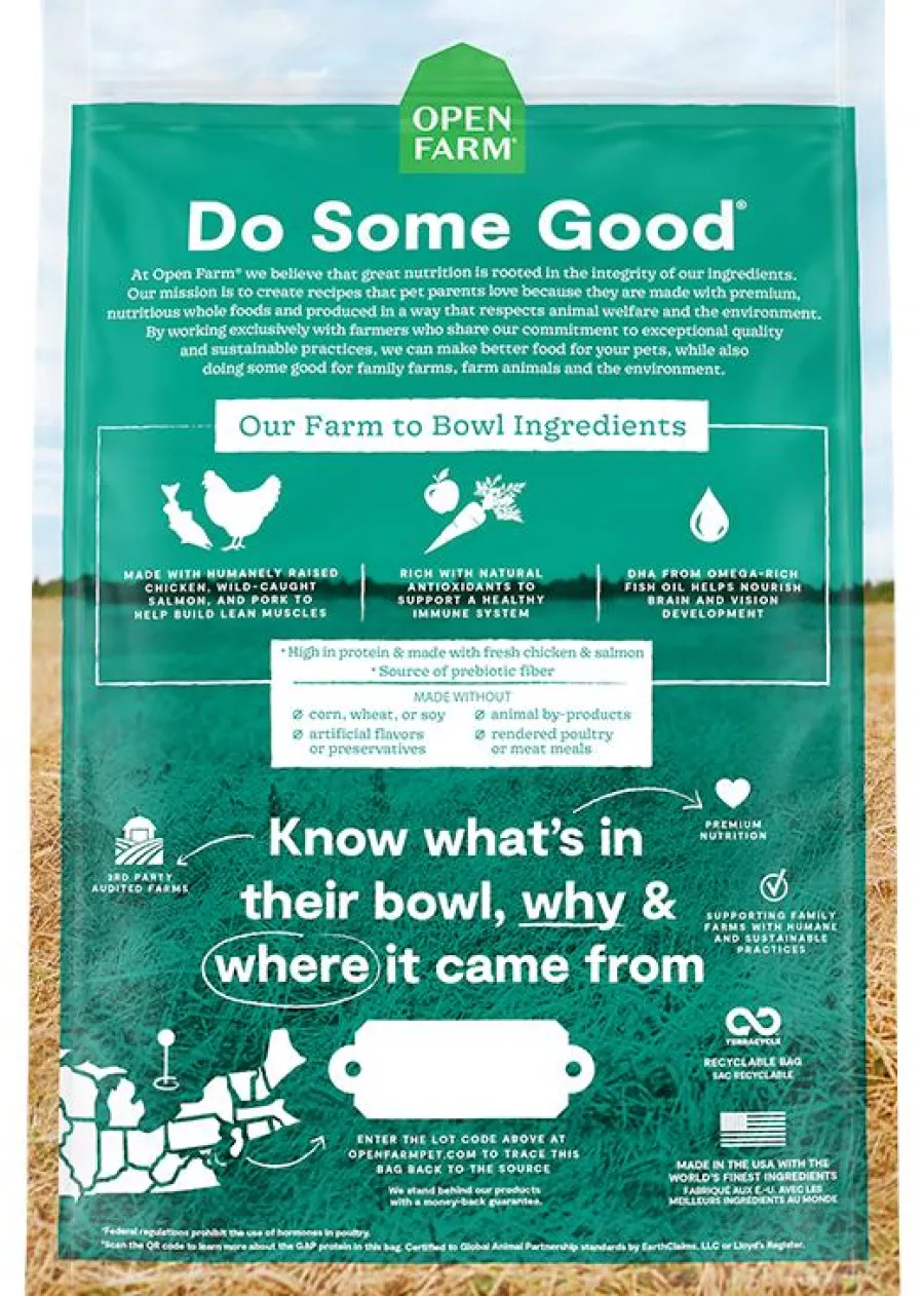 Hot Open Farm Puppy Chicken & Salmon Grain-Free Dry Dog Food, 22-lb