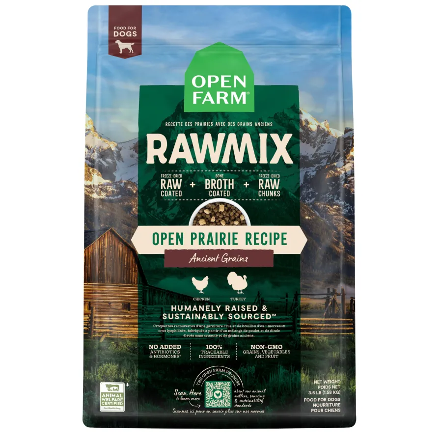 Flash Sale Open Farm RawMix Open Prairie Ancient Grains Dry Dog Food, 3.5-lb
