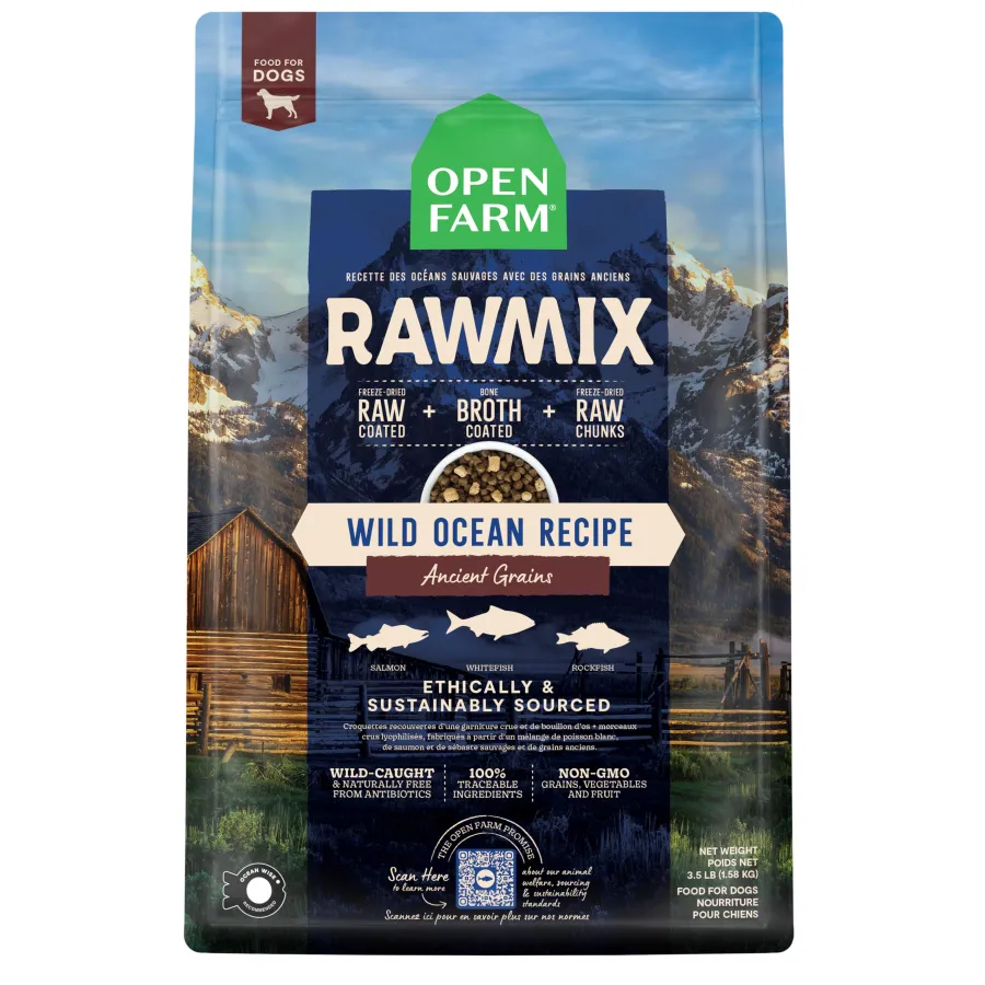 Hot Open Farm RawMix Wild Ocean Ancient Grains Dry Dog Food, 3.5-lb