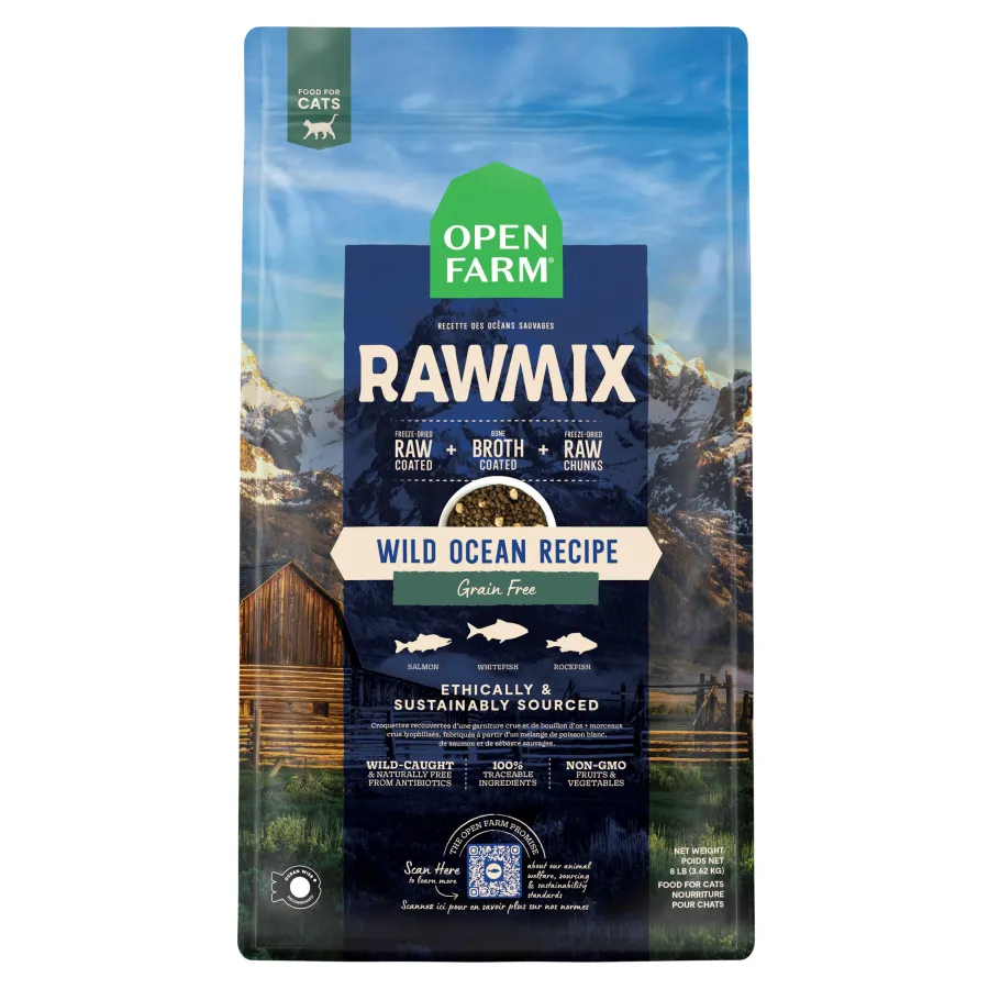 Best Sale Open Farm RawMix Wild Ocean Grain-Free Dry Cat Food, 2.25-lb