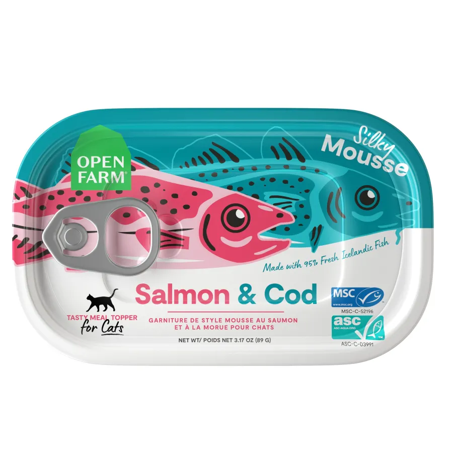 Cheap Open Farm Salmon & Cod Wet Cat Food Topper, 3.17-oz