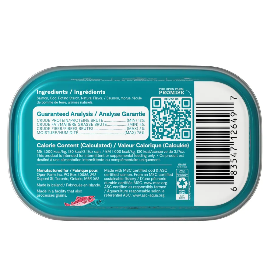 Cheap Open Farm Salmon & Cod Wet Cat Food Topper, 3.17-oz