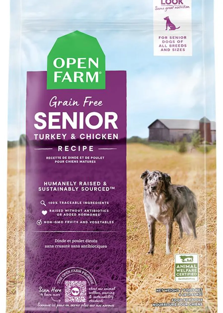 Flash Sale Open Farm Senior Turkey & Chicken Grain-Free Dry Dog Food, 22-lb