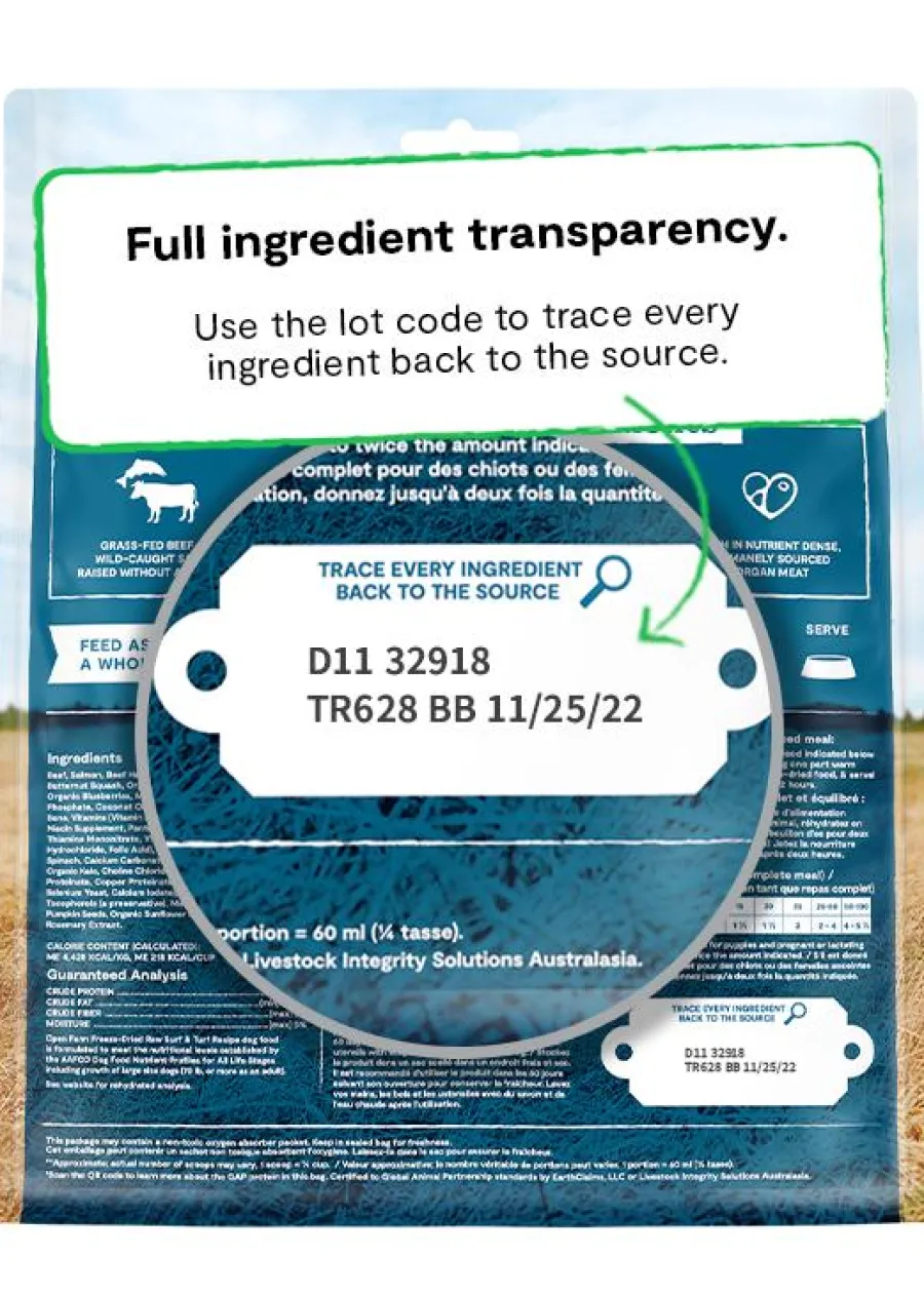 Fashion Open Farm Surf & Turf Recipe Freeze-Dried Raw Dog Food, 13.5-oz