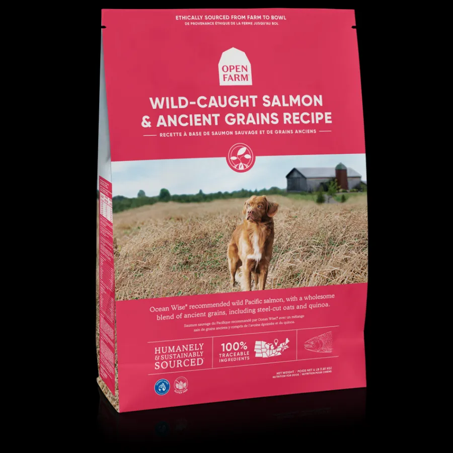 Clearance Open Farm Wild-Caught Salmon & Ancient Grains Recipe Dry Dog Food, 11-lb