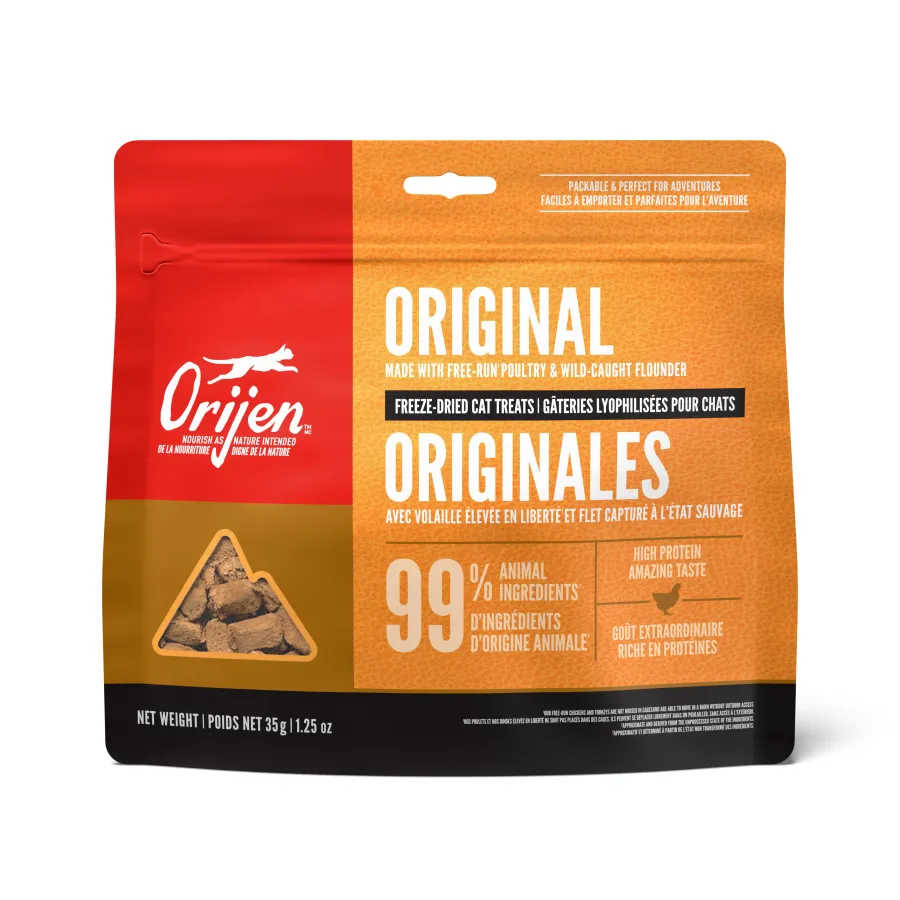 Outlet ORIJEN Original Grain-Free Freeze-Dried Cat Treats, 1.25-oz