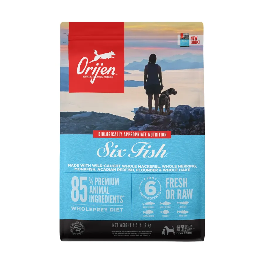 New ORIJEN Six Fish Grain-Free Dry Dog Food, 4.5-lb