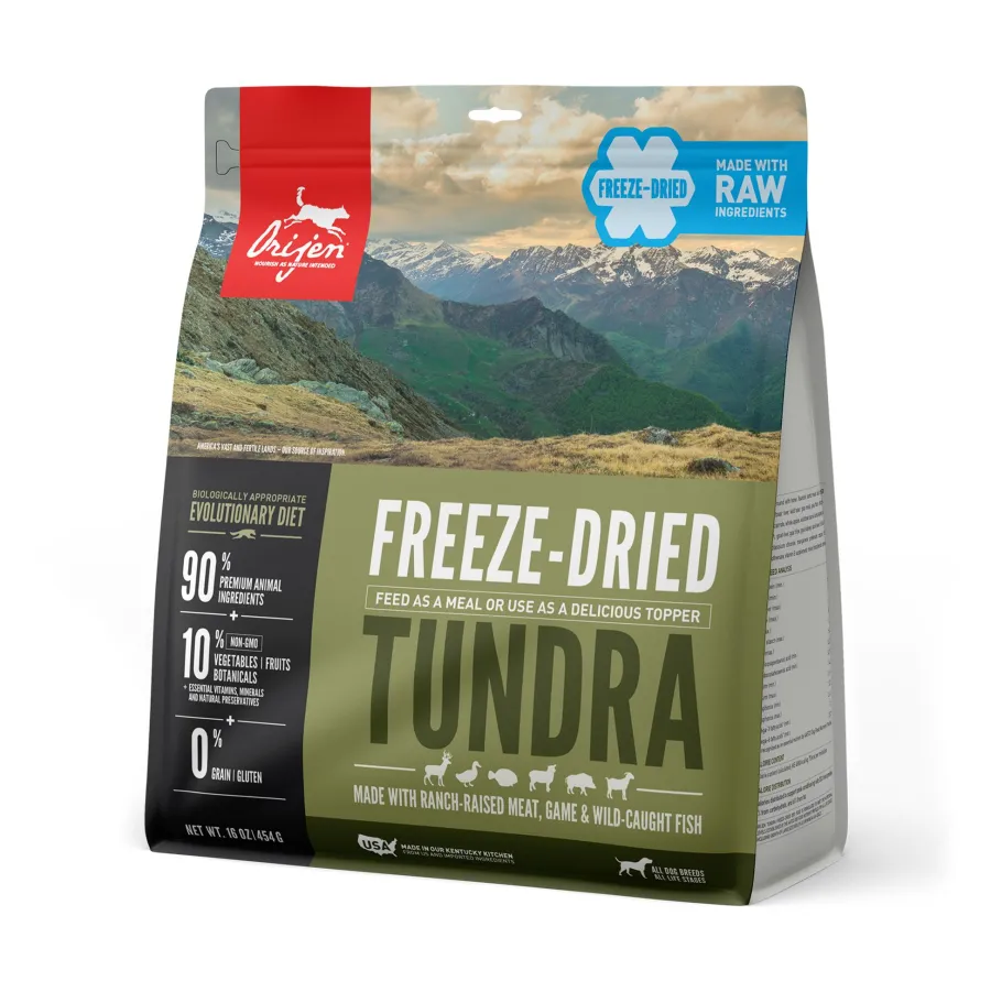 Clearance ORIJEN Tundra Grain-Free Freeze-Dried Dog Food, 16-oz