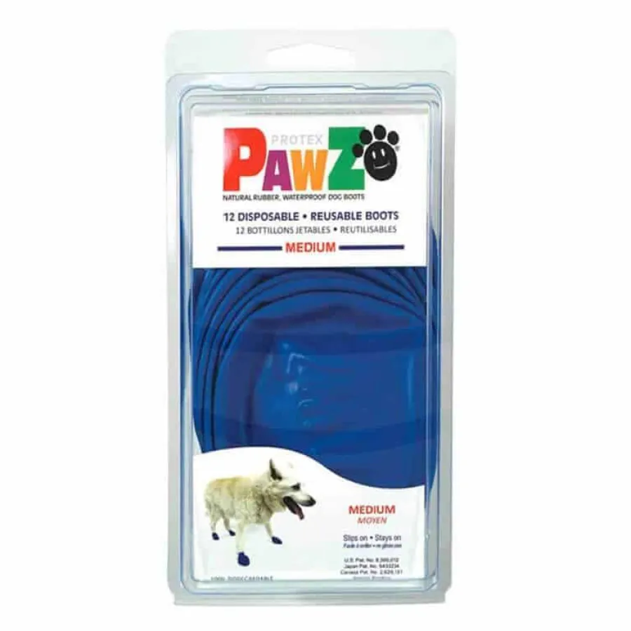 New Pawz Waterproof Dog Boots, Blue, Medium