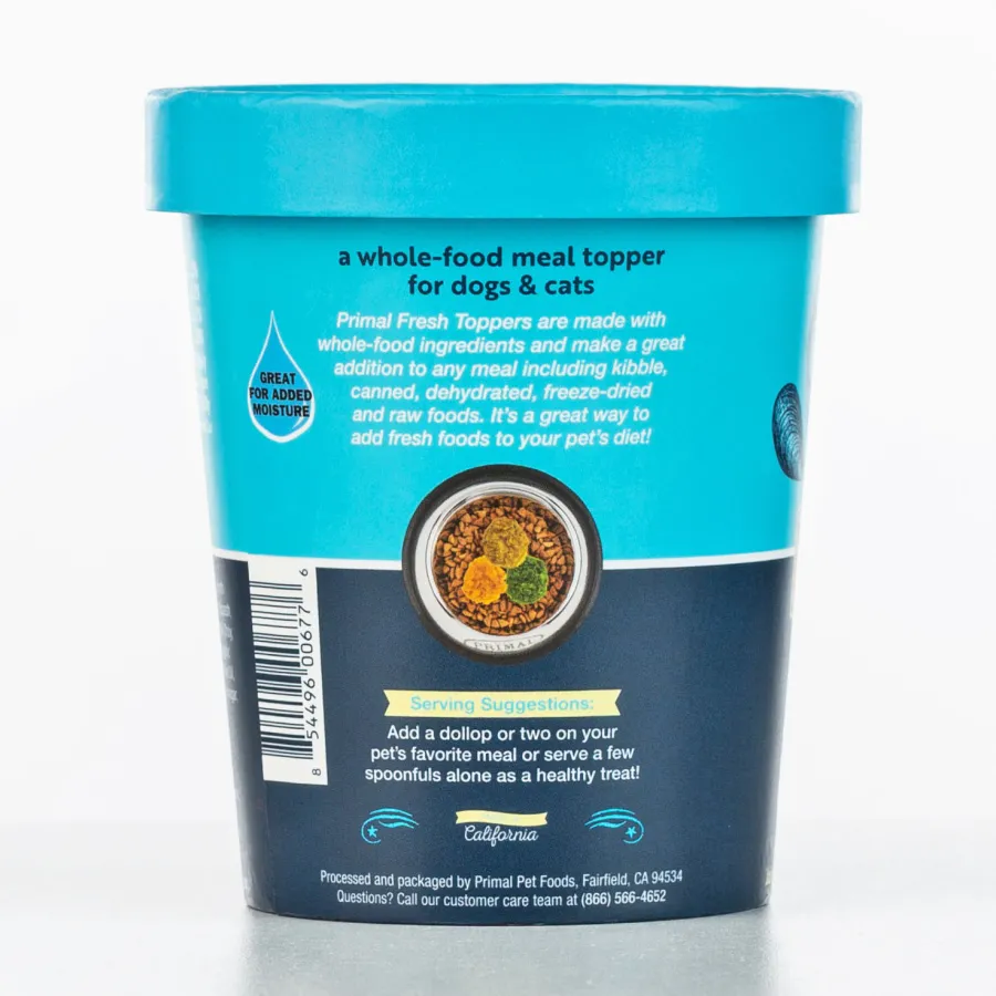 Cheap Primal Pet Foods Primal Fresh Toppers Omega Mussels, Frozen Dog & Cat Food Topper, 16-oz