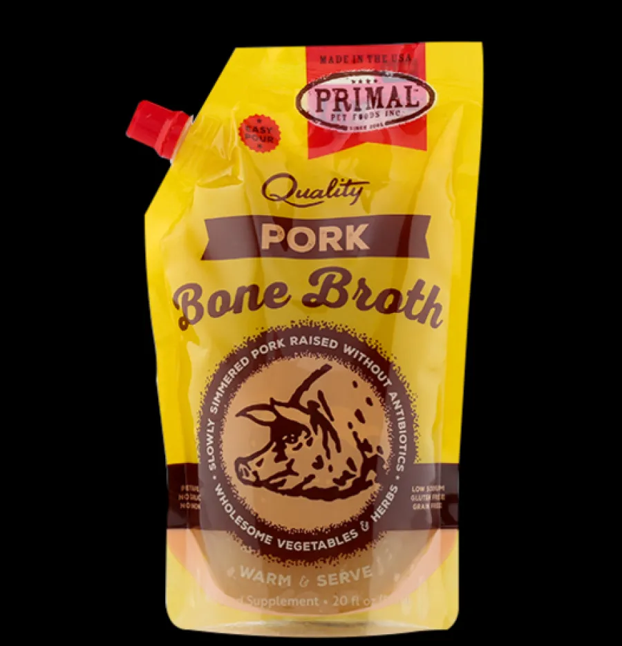 Flash Sale Primal Pet Foods Primal Frozen Pork Bone Broth for Dogs & Cats, 20-oz