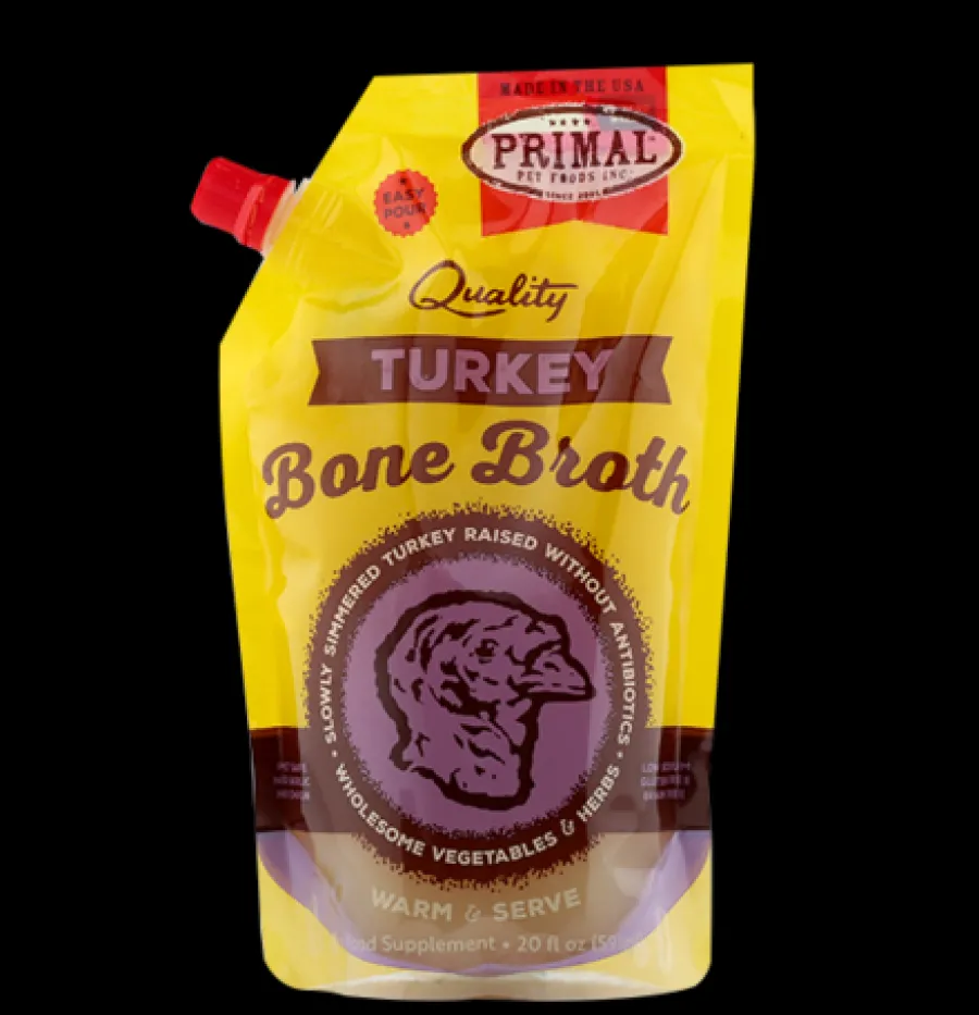 Outlet Primal Pet Foods Primal Frozen Turkey Bone Broth for Dogs & Cats, 20-oz