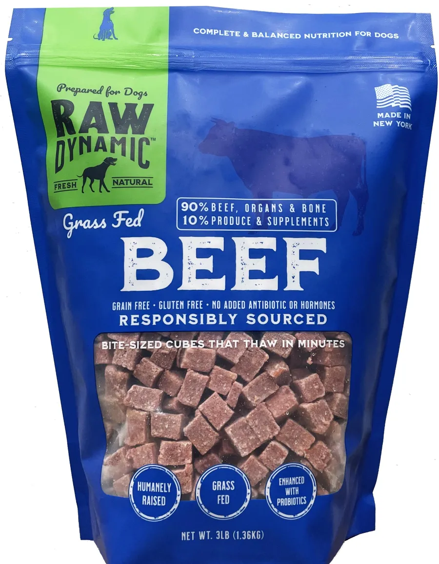 Cheap Raw Dynamic Beef Frozen Raw Dog Food, 3-lb