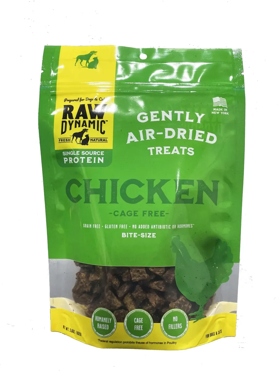 New Raw Dynamic Chicken Gently Air-Dried Dog & Cat Treats, 3.6-oz