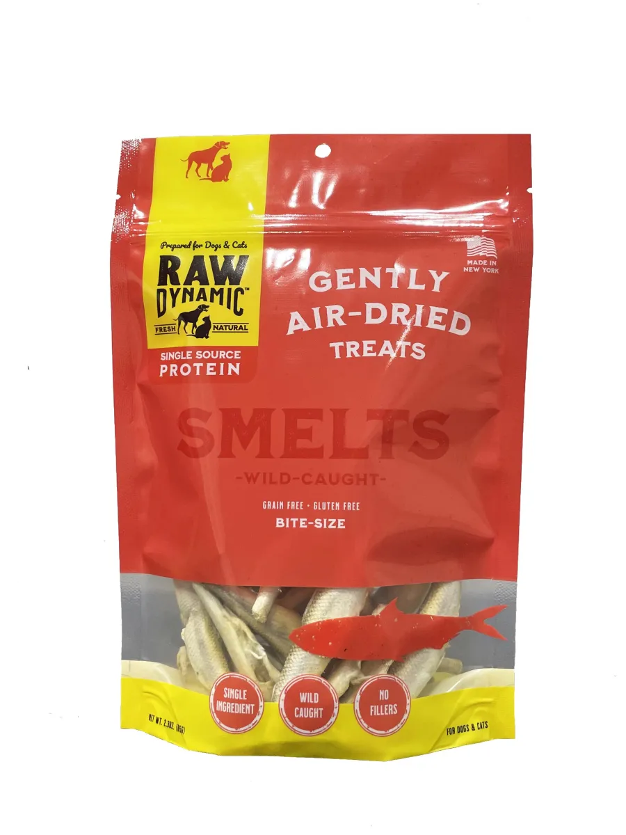 Flash Sale Raw Dynamic Smelts Gently Air-Dried Dog & Cat Treats, 2.3-oz