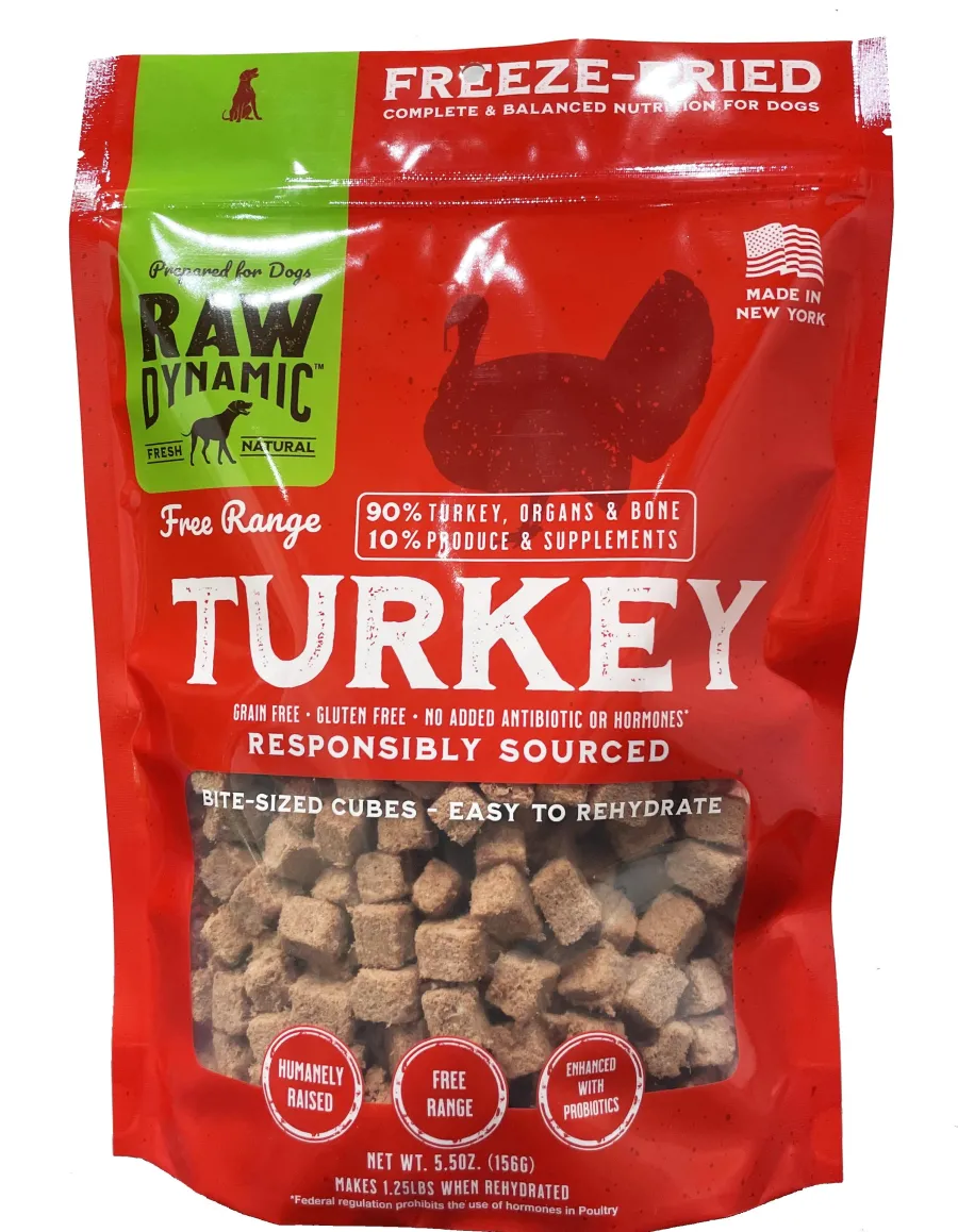 Fashion Raw Dynamic Turkey Freeze-Dried Dog Food, 5.5-oz